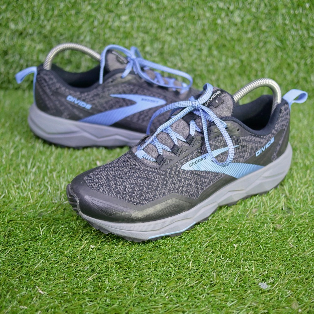 Brooks Divide Trail Running Shoes Grey Blue - Women Size 8.5
